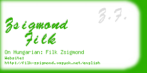 zsigmond filk business card